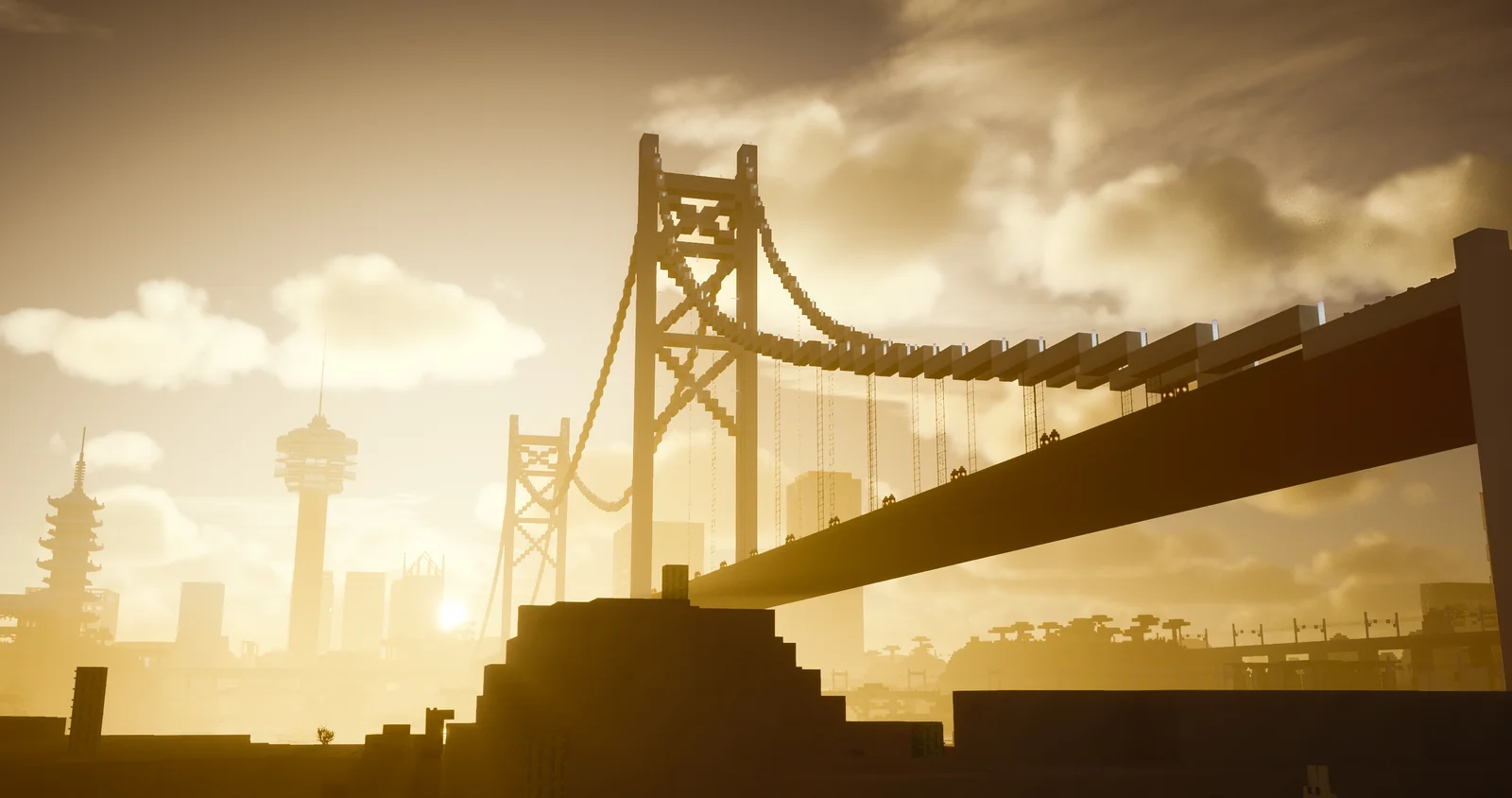 A representative scene from Fetarute Survival：Haixing Road Bridge