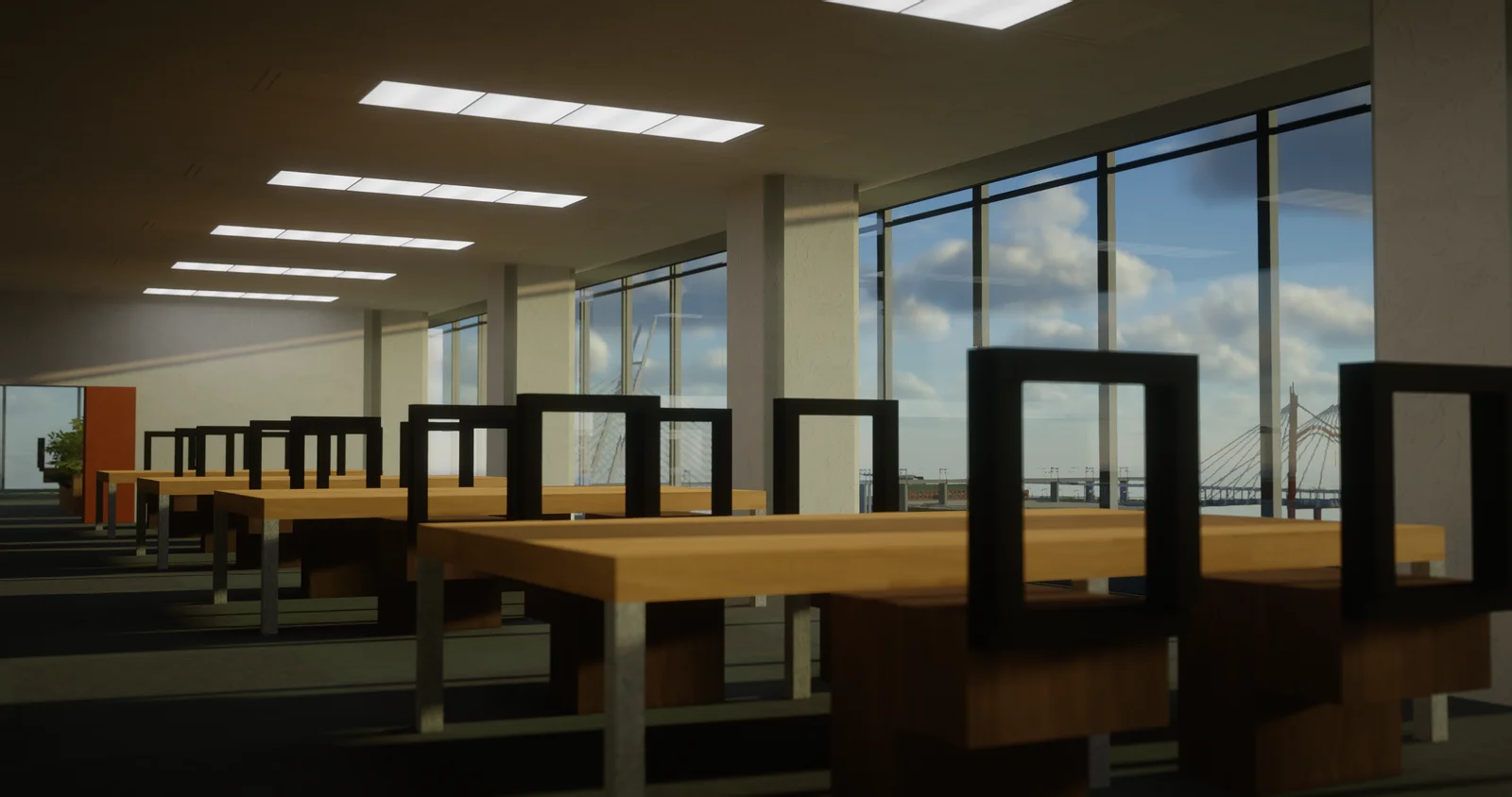 A representative scene from Fetarute Lobby：Lobby Module Construction