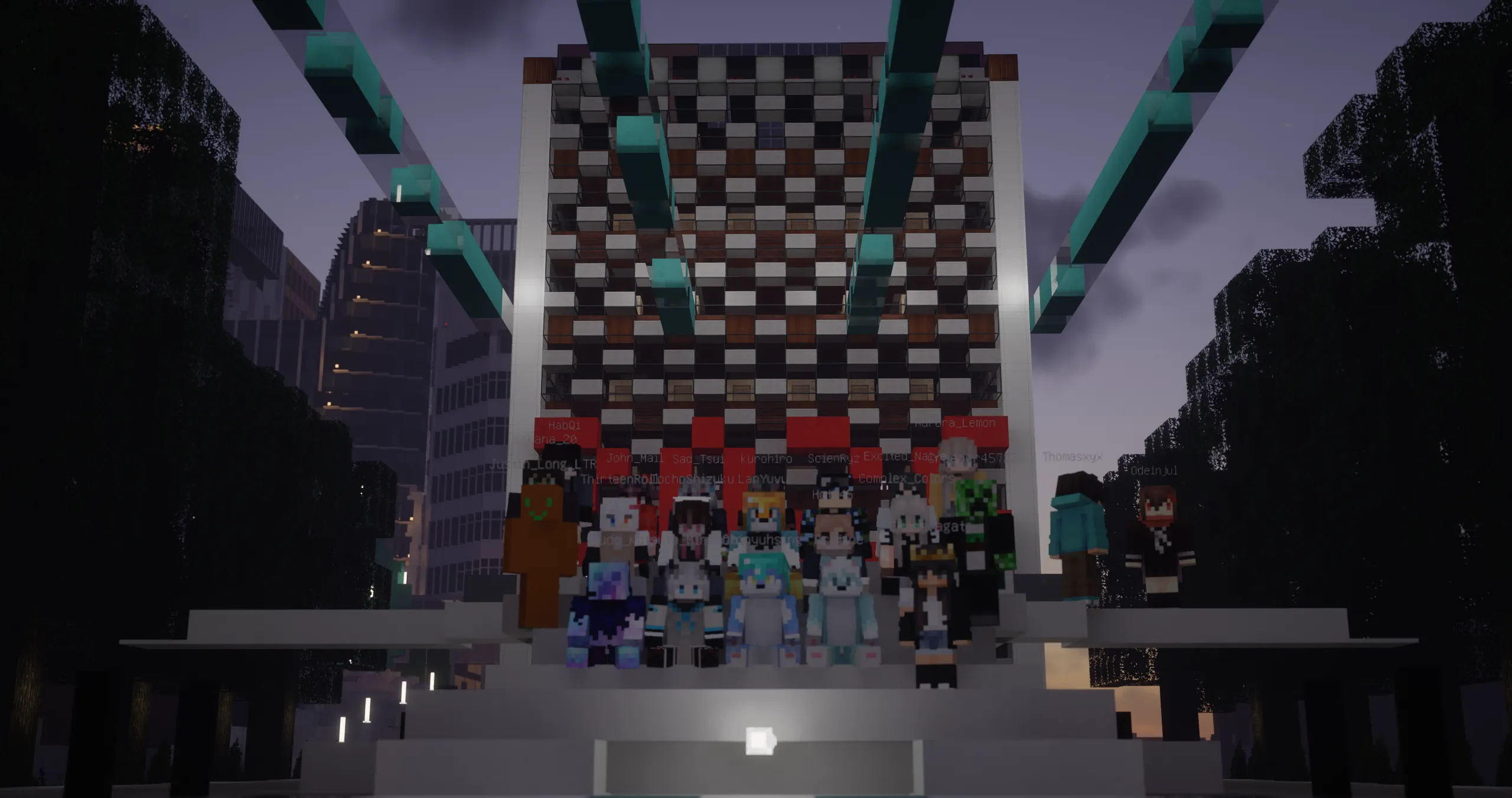Fetarute players taking a 2026 New Year group photograph at Eastport Bridge