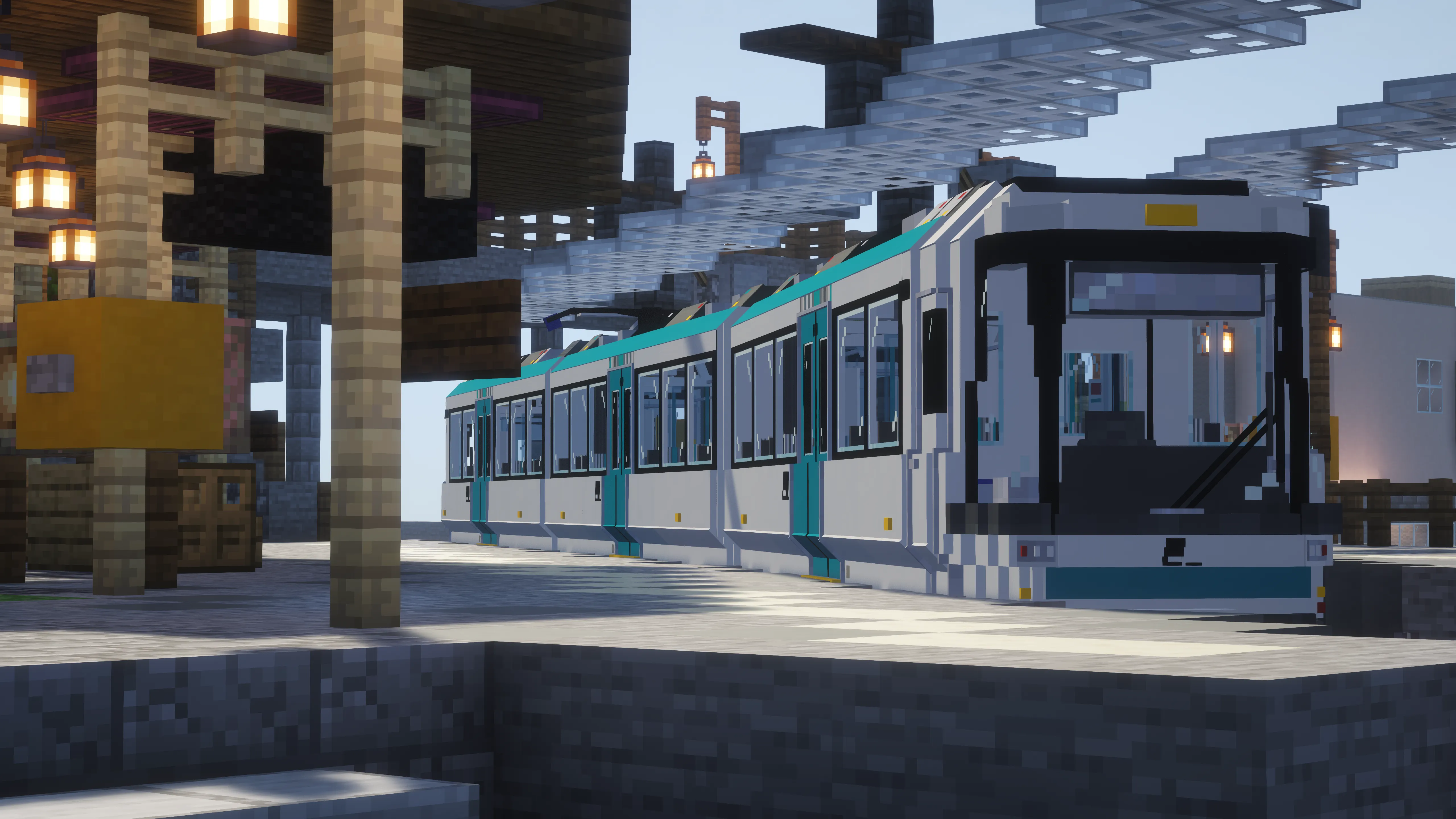 A Waterside Line train making a trial run on the southern extension to The Port City